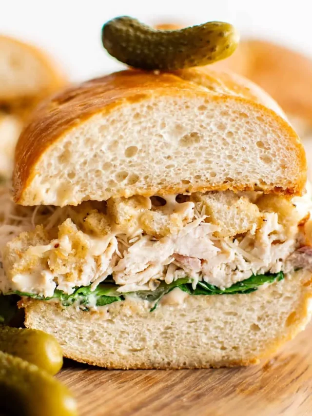 Quick & Tasty Slow Cooker Chicken Caesar Sandwiches